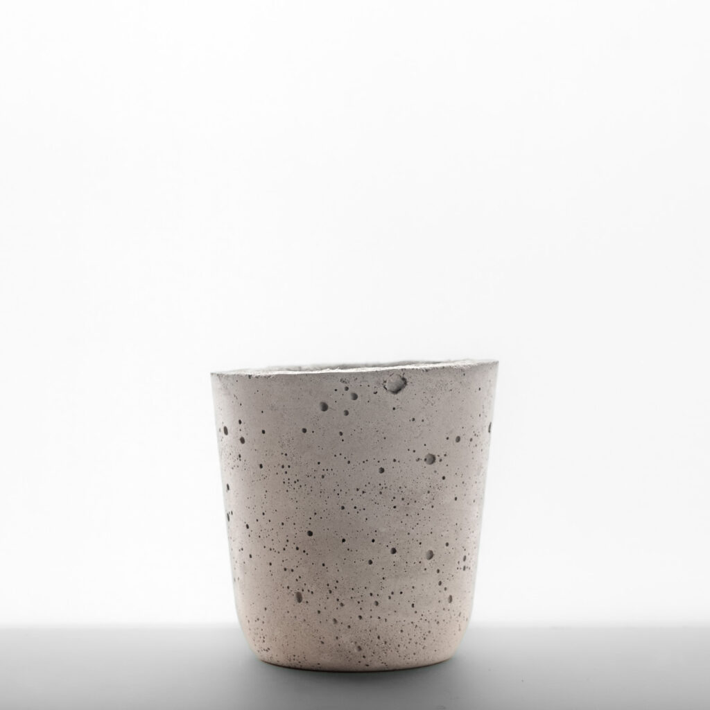 petit pot de béton, gris collection vase alto voile