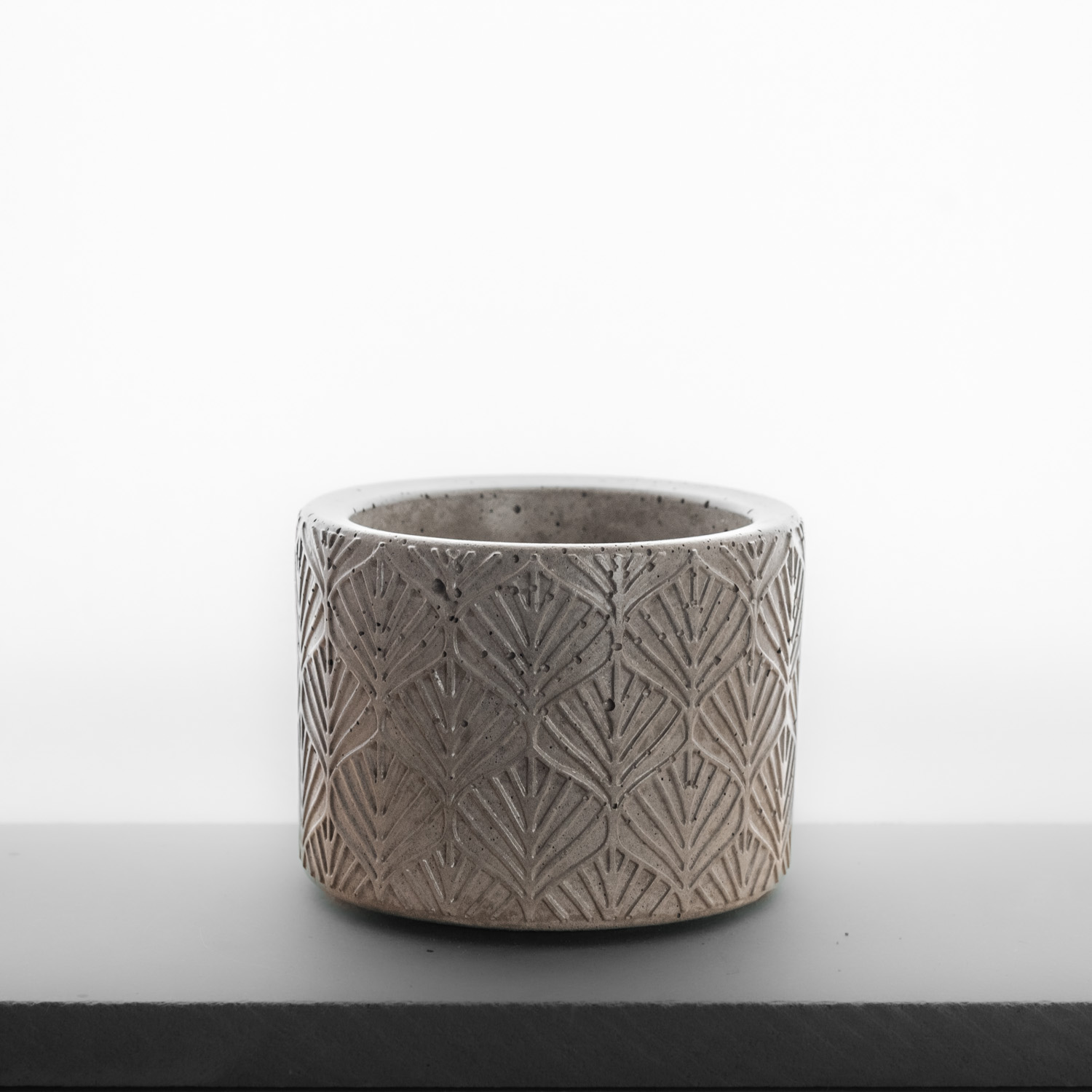 pot de béton, texture feuillage, couleur sable