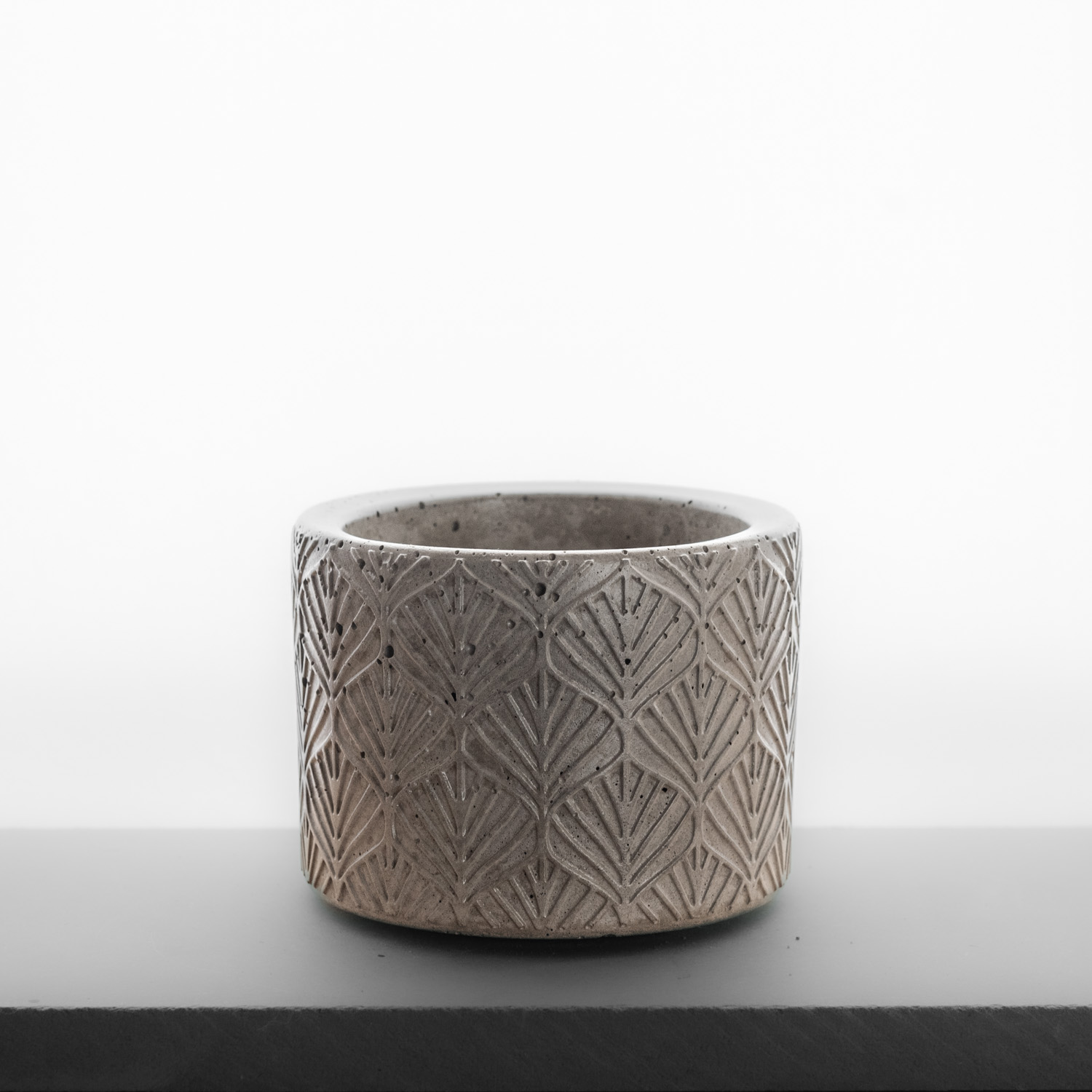 pot de béton, texture feuillage, couleur sable