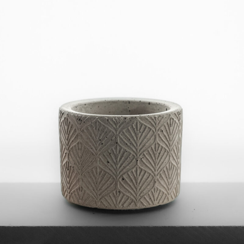 ngARTdesign, pot en béton, texturé feuillage, gris béton
